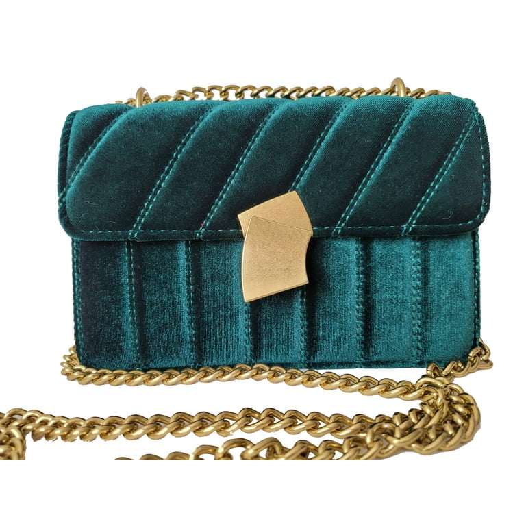Kalyanam Luxury Velvet Crossbody Bag, Quilted Patchwork