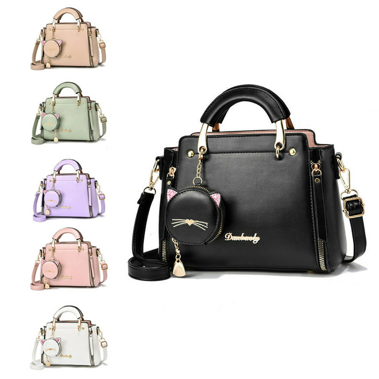Luxury Handbags Women Bags Designer PU Leather Messenger Bag Fashion  Shoulder Crossbody Bag,Black