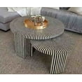 thumbnail image 1 of Luxury Handicrafts Nesting Bone Inlay Coffee Table Set, Black/White, 1 of 4