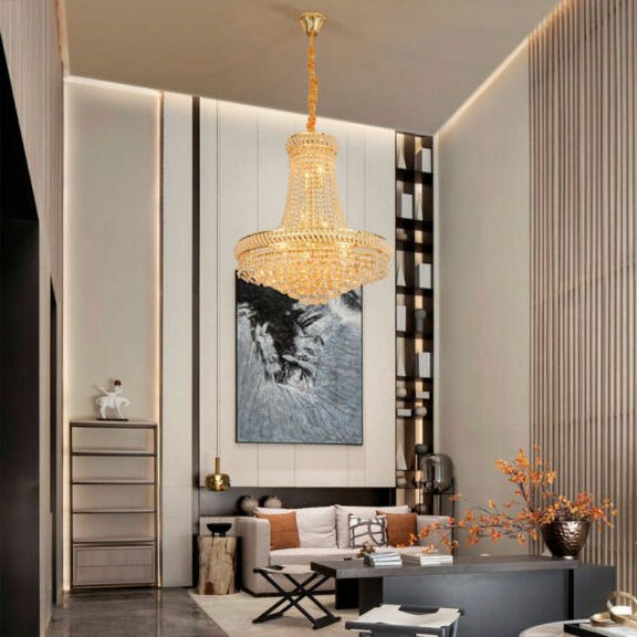 Luxury Hanging Crystal Chandelier Pendant Lamp French Empire Ceiling Light