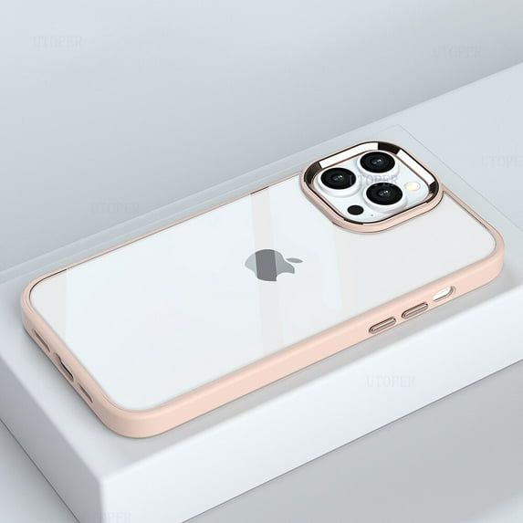 Luxury Hard Acrylic Metal Camera Clear Protection Case For iPhone 15 14 13 12 11 Pro Max XR X XS 7 8 Plus Shockproof Cover