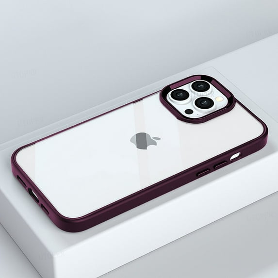 Luxury Hard Acrylic Metal Camera Clear Protection Case For iPhone 15 14 13 12 11 Pro Max XR X XS 7 8 Plus Shockproof Cover