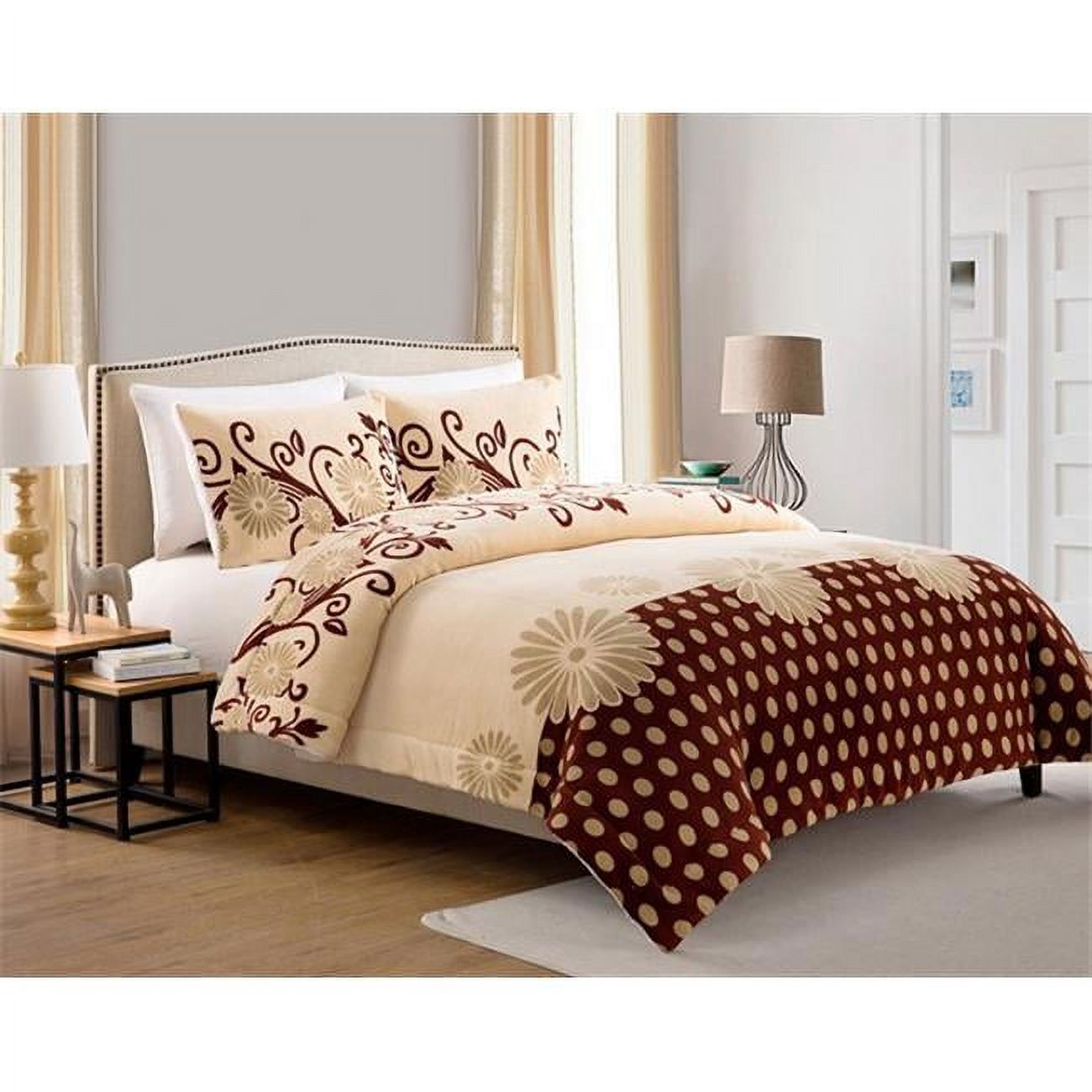 Luxury Home Daisy Comforter Set, Queen