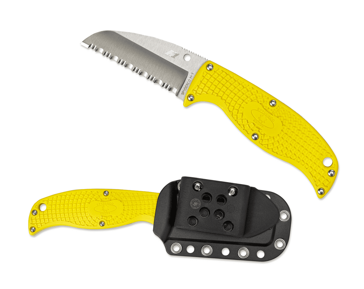 Luxury Home Enuff Salt 2.75" Serrated Sheepsfoot Tactical Knife, with G-Clip Sheath