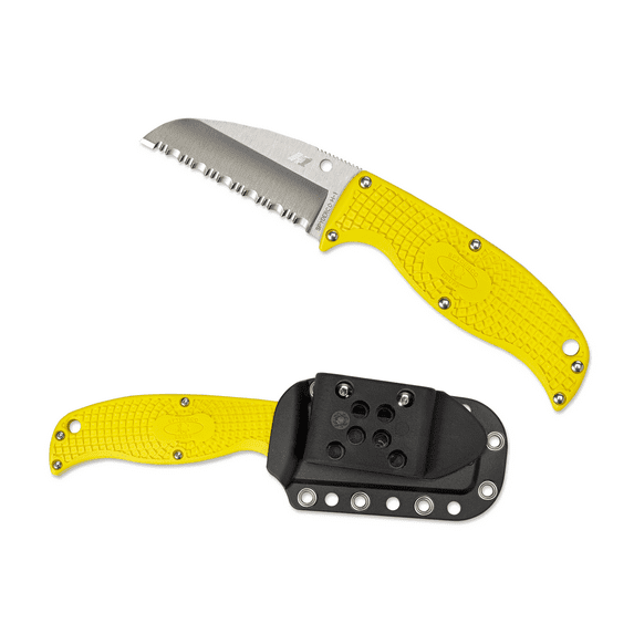 Luxury Home Enuff Salt 2.75" Serrated Sheepsfoot Tactical Knife, with G-Clip Sheath