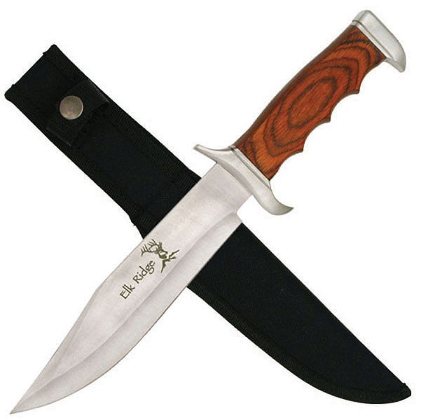 Luxury Home Large Hunter 7.25" Clip Point Tactical Knife, with Black Nylon Belt Sheath