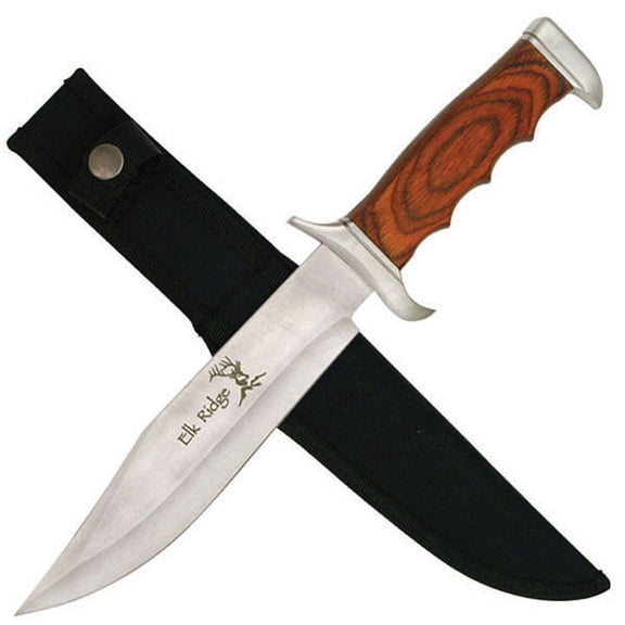 Luxury Home Large Hunter 7.25" Clip Point Tactical Knife, with Black Nylon Belt Sheath