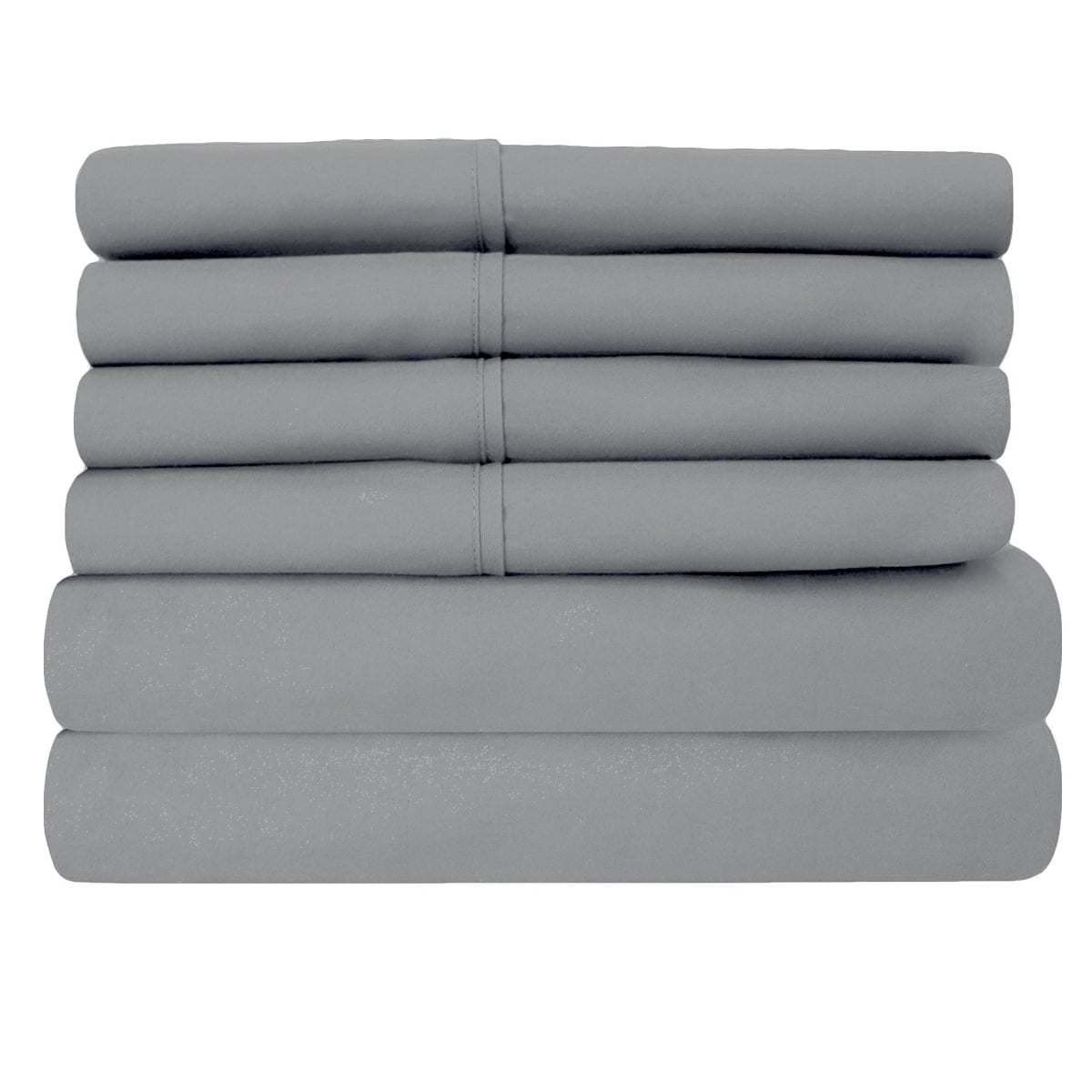 Luxury Home Super-Soft 1600 Series Double-Brushed 3 Pcs Bed Sheets Set (Twin, Gray)