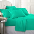 thumbnail image 1 of Luxury Home Super-Soft 1600 Series Double-Brushed 6 Pcs Bed Sheets Set (Full, Turquoise), 1 of 3