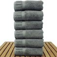 thumbnail image 1 of Luxury Hotel And Spa Towel 100% Genuine Turkish Cotton Hand Towels - Gray - Piano - Set of 6, 1 of 3