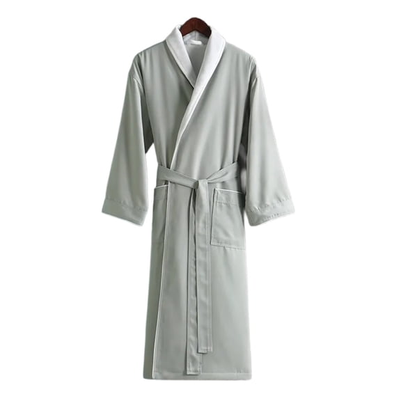 Luxury Hotel Bathrobe 100% Cotton Kimono Spa Bath Robes with Side Pockets for Shower House,Cozy Sleepwear Soft Housecoat for Men & Women