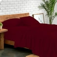 thumbnail image 1 of Luxury Hotel Bed Sheets and Pillowcase Set 1000 Thread Count 100% Cotton, 15" Inch Deep Pocket Premium Hotel Quality Smooth & Soft Bedding Sheet Set, King Size - Burgundy Stripe, 1 of 5