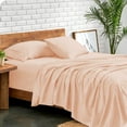 thumbnail image 1 of Luxury Hotel Bed Sheets and Pillowcase Set 1000 Thread Count 100% Cotton, 15" Inch Deep Pocket Premium Hotel Quality Smooth & Soft Bedding Sheet Set, Short Queen Size - Blush Solid, 1 of 5