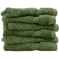 thumbnail image 1 of Luxury Hotel &  Collection, 100% Turkish Cotton 700 GSM Cloth, for Body wash, Makeup Remover & Cleaning, Baby, face, Dobby Border Soft washcloths Towel Set 13" X 13", Moss, Set of 6, 1 of 6