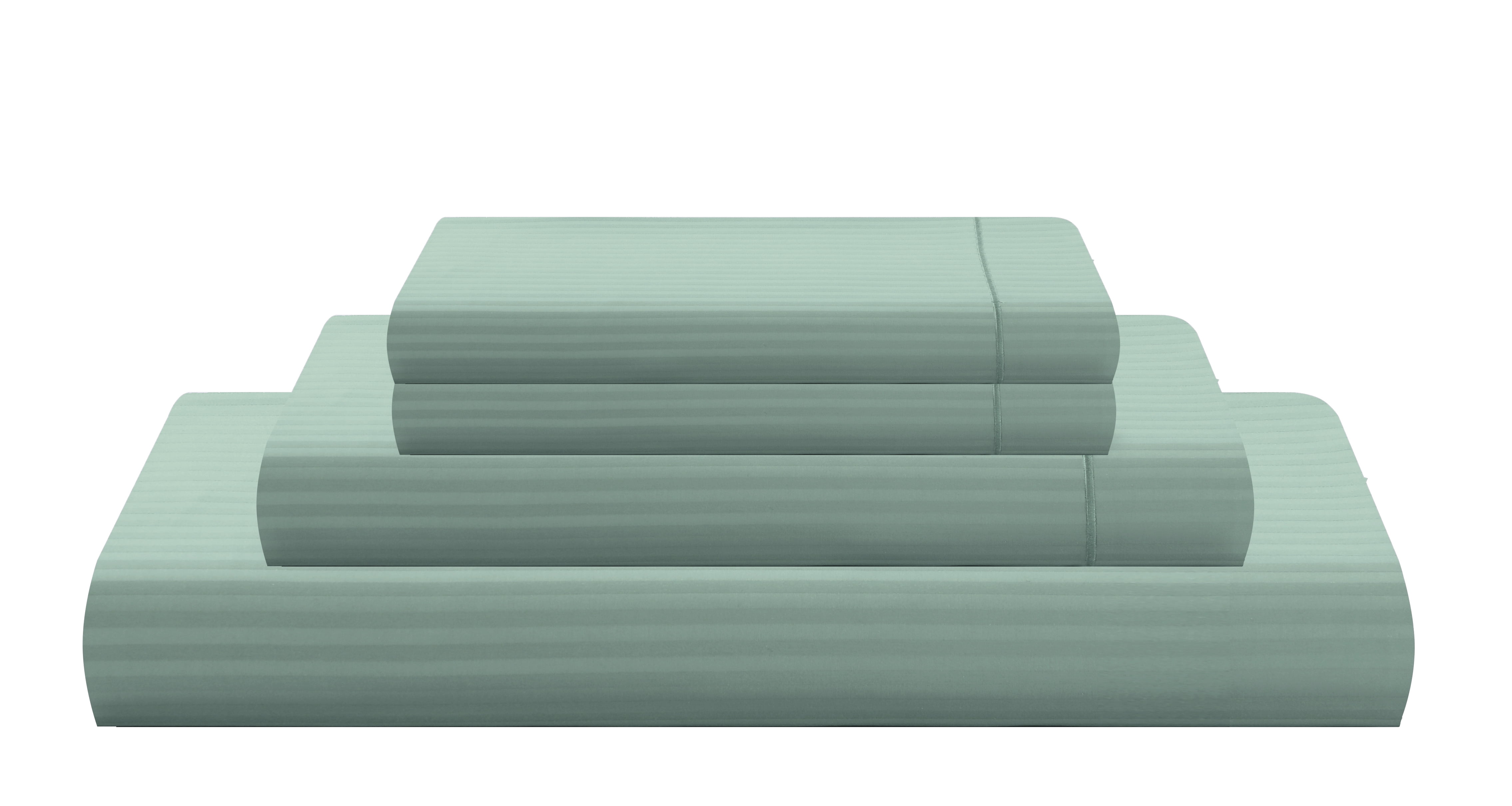 King Green Egyptian Cotton Damask Stripe Sheet Set