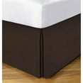 thumbnail image 1 of Luxury Hotel Microfiber Tailored Style Bed Skirt with Classic 14 Inch Drop Length, Twin, Chocolate, 1 of 6