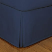 Luxury Hotel Microfiber Tailored Style Bed Skirt with Classic 14 Inch Drop Length, Twin XL, Navy