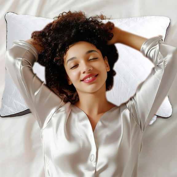 Luxury Hotel Pillow | Velvet Neck Support Core | Skin-Friendly Polyester Fiber | Breathable Washable Hollow Silk Filling | Enhanced Comfort | 48x74x10cm | 1 Pack