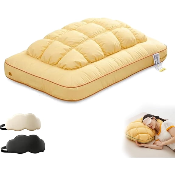 Luxury Hotel Pineapple Cloud Pillow, Plush Support for Back Side Sleepers, Decorative Throw Cushion