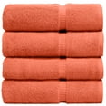 thumbnail image 1 of Luxury Hotel & Spa Collection Highly Absorbent, Quick Dry 100% Turkish Cotton 700 GSM, Eco Friendly Towel, for Bathroom Dobby Border Soft Bath Towel Set 27 X 54 -Coral, Bath Towels - Set of 4, 1 of 6