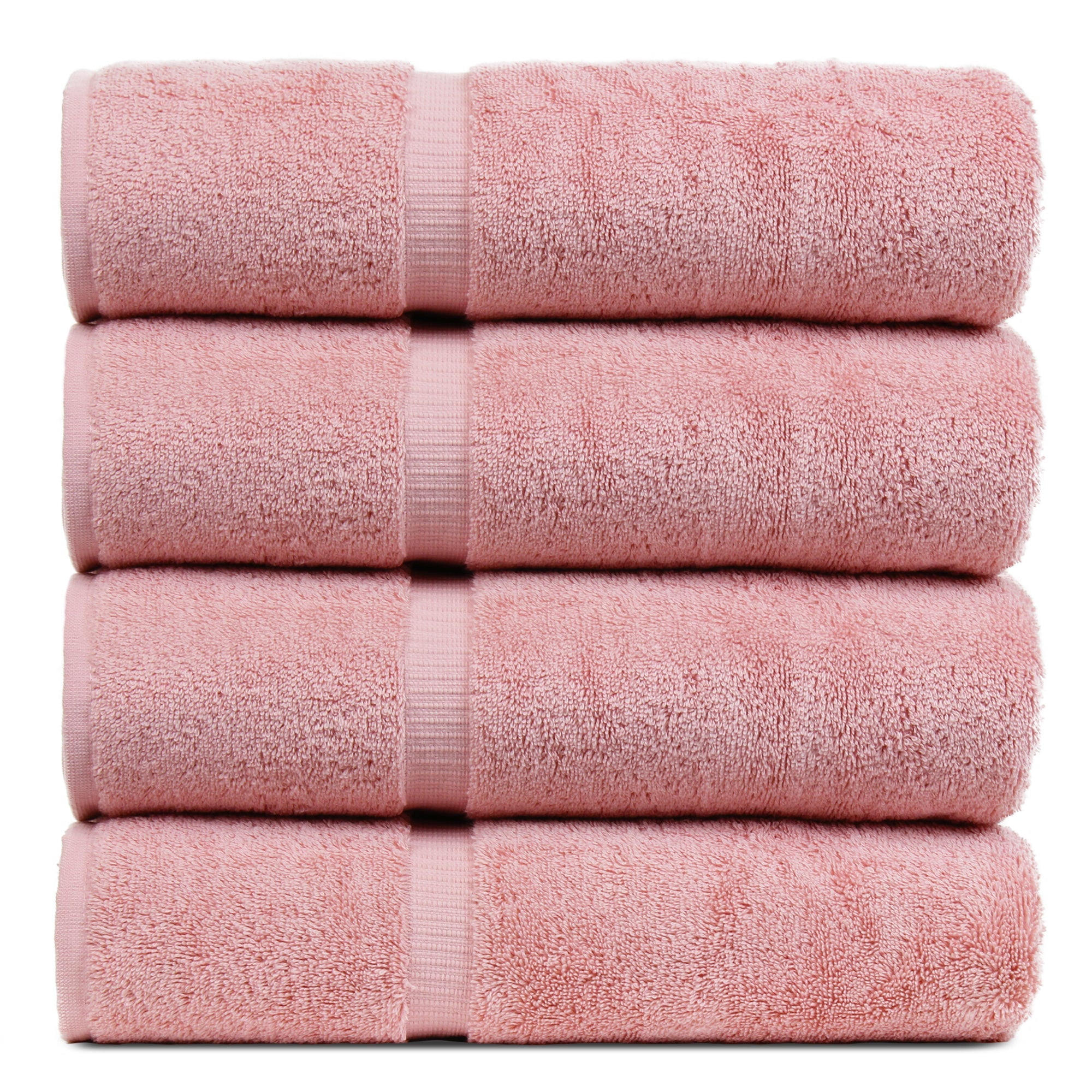 Oversized Pink Turkish Cotton Bath Towel Set
