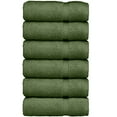 thumbnail image 1 of Luxury Hotel & Spa Collection, Quick Dry 100% Turkish Cotton 700 GSM, Eco Friendly Towel, for Bathroom, Gymand Kitchen Dobby Border Soft Hand Towel Set 16 X 30, Moss, Hand Towels - Set of 6, 1 of 5