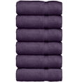 thumbnail image 1 of Luxury Hotel & Spa Collection, Quick Dry 100% Turkish Cotton 700 GSM, Eco Friendly Towel, for Bathroom, Gymand Kitchen Dobby Border Soft Hand Towel Set 16 X 30, Plum, Hand Towels - Set of 6, 1 of 5