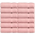thumbnail image 1 of Luxury Hotel & Spa Quality, 100% Turkish Cotton 700 GSM Cloth, Towel, for Body wash, Makeup & Facial Cleaning, face, loofah, Dobby Border Soft washcloths Towel Set 13" X 13", Pink, Set of 12, 1 of 5