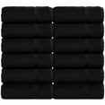 thumbnail image 1 of Luxury Hotel & Spa Quality Collection Highly Absorbent, 100% Turkish Cotton 700 GSM, Eco Friendly Towel, for Bathroom, Gymand Kitchen Dobby Border Soft Towel Set (Black, Wash Cloths - Set of 12), 1 of 5