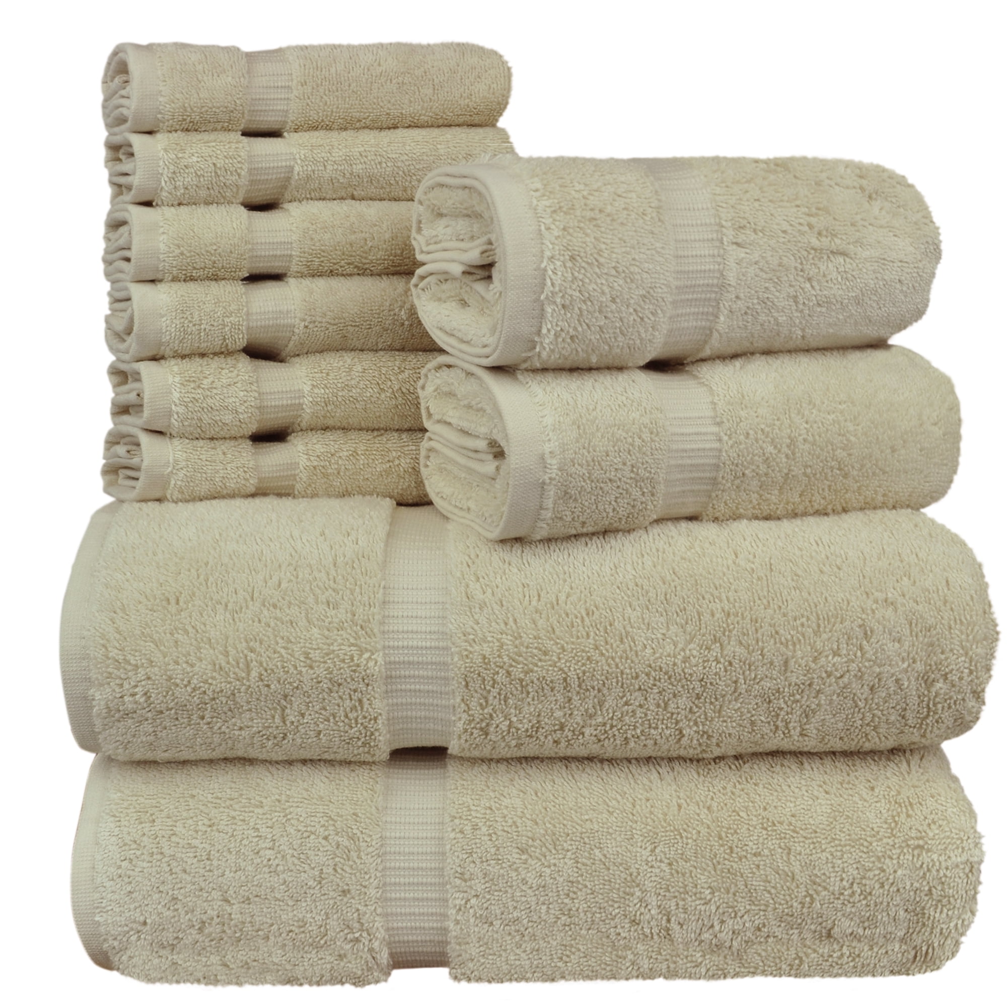 Mosobam 700 GSM Hotel Luxury Bamboo Viscose-Cotton, Hand Towels 16X30, Set  of 4