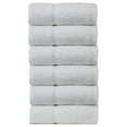 thumbnail image 1 of Luxury Hotel & Spa Towel 100% Genuine Turkish Cotton Hand Towels - White - Dobby Border - Set of 6, 1 of 5