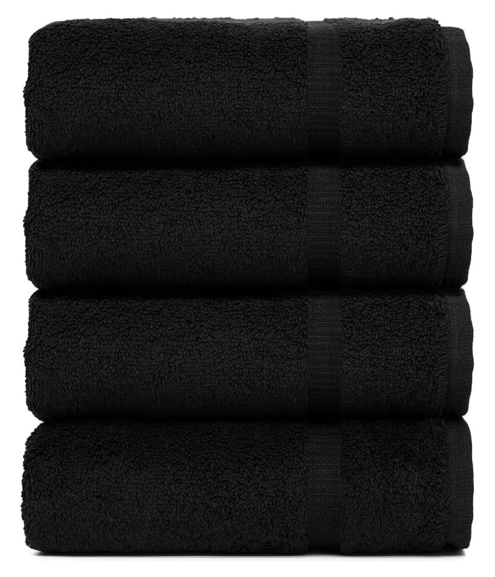 Black Turkish Cotton Super Soft Bath Towel Set of 4