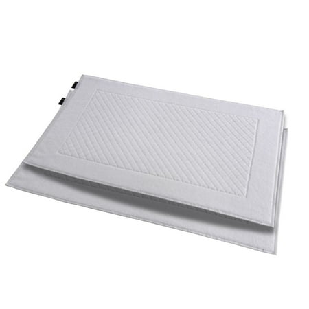 Luxury Hotel Style Ultra Soft Turkish Cotton Bath Mats - 2 Pack Oversized 20" x 30" Bathroom Rug, Diamond Pattern