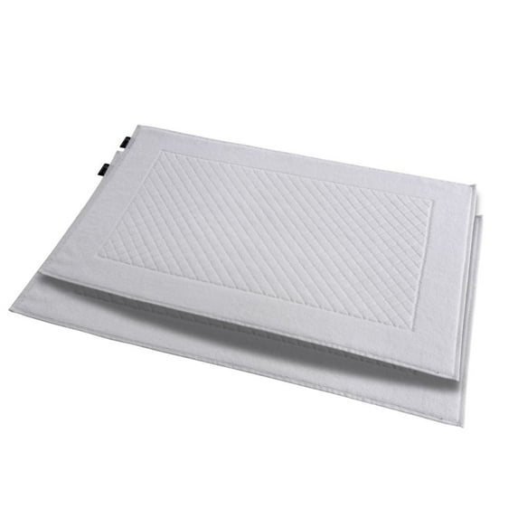 Luxury Hotel Style Ultra Soft Turkish Cotton Bath Mats - 2 Pack Oversized 20" x 30" Bathroom Rug, Diamond Pattern