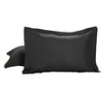 thumbnail image 1 of Luxury Hotel Tailored 2-Pack Standard/Queen Shams, Black, 1 of 5