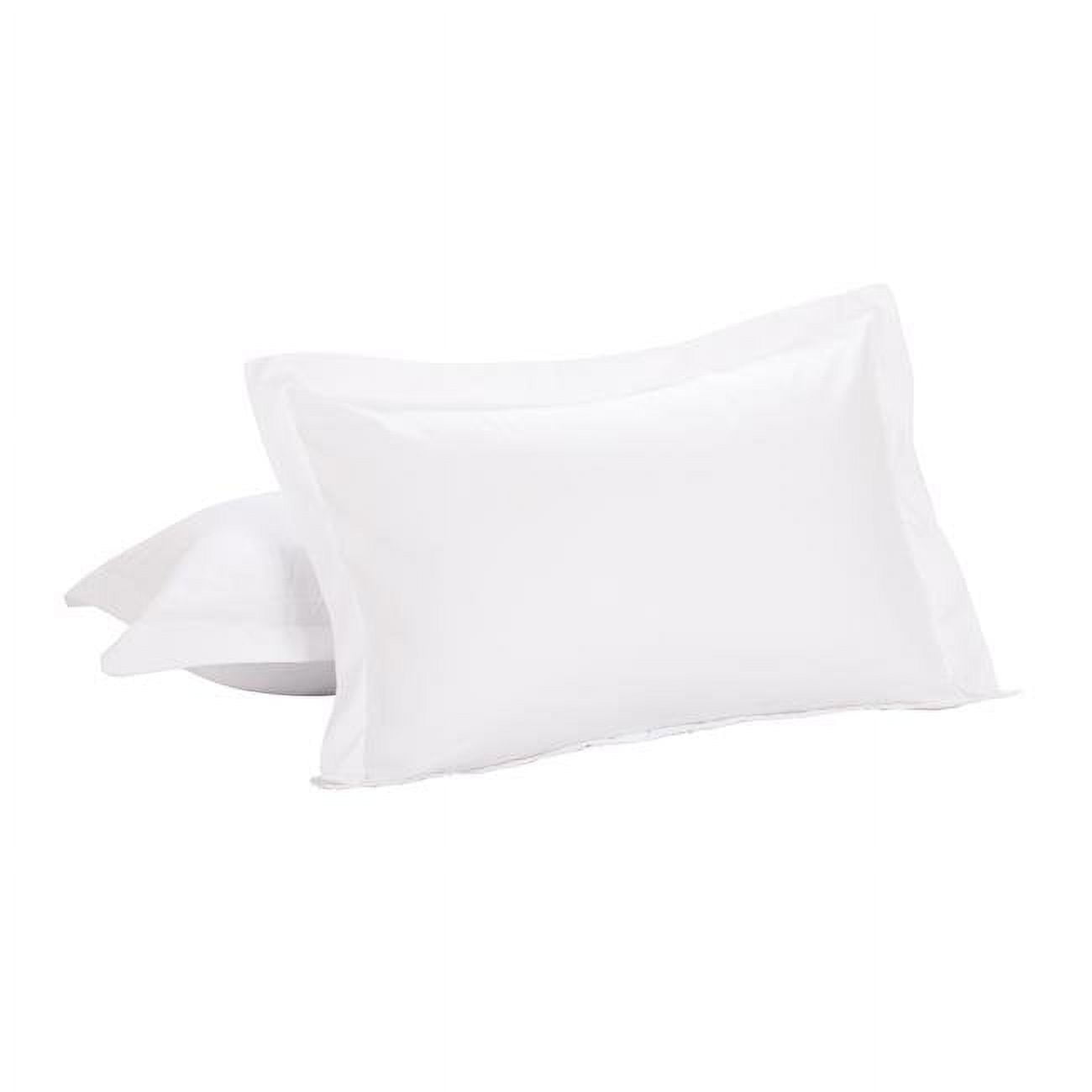 White Polyester Standard/Queen Pillow Shams 2-Pack