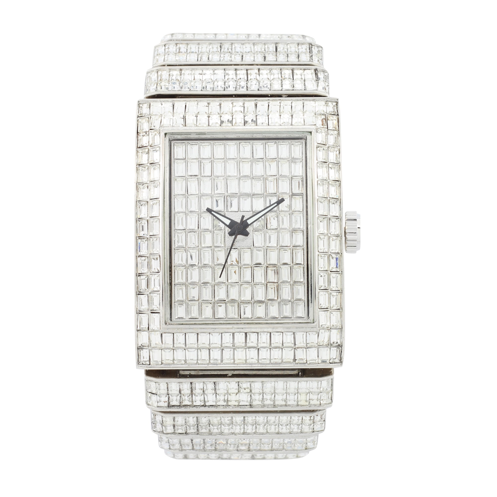 Luxury Iced Out Round watch or Bling-ed Out Baguette-Cut
