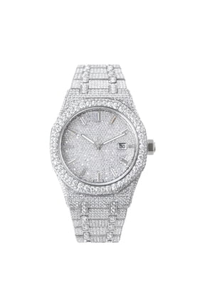 Luxury Iced Out VVS Moissanite Watch, Sapphire Automatic Mechanical Wristwatch