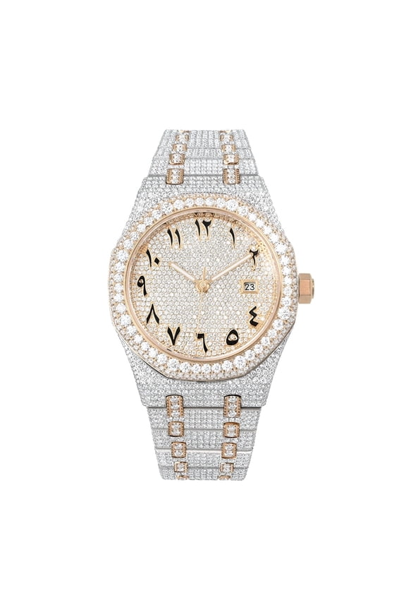 Luxury Iced Out VVS Moissanite Watch, Sapphire Automatic Mechanical Wristwatch