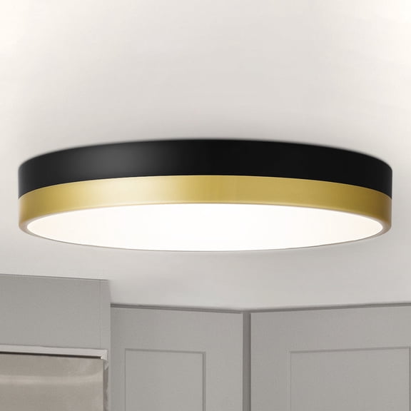Luxury Industrial Ceiling Light, Matte Black Gold, UQL5150