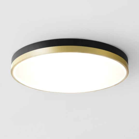 Luxury Industrial Ceiling Light, Matte Black Gold, UQL5154