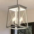 thumbnail image 1 of Luxury Industrial Chandelier, 21H x 15.5W, with Modern Farmhouse Style, Galvanized Steel, UHP3914 by Urban Ambiance, 1 of 5
