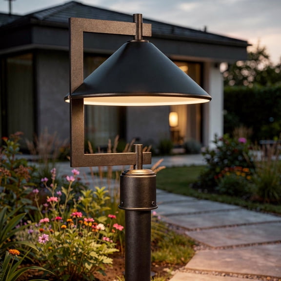 Luxury Industrial Post Light, Black, UKC10076