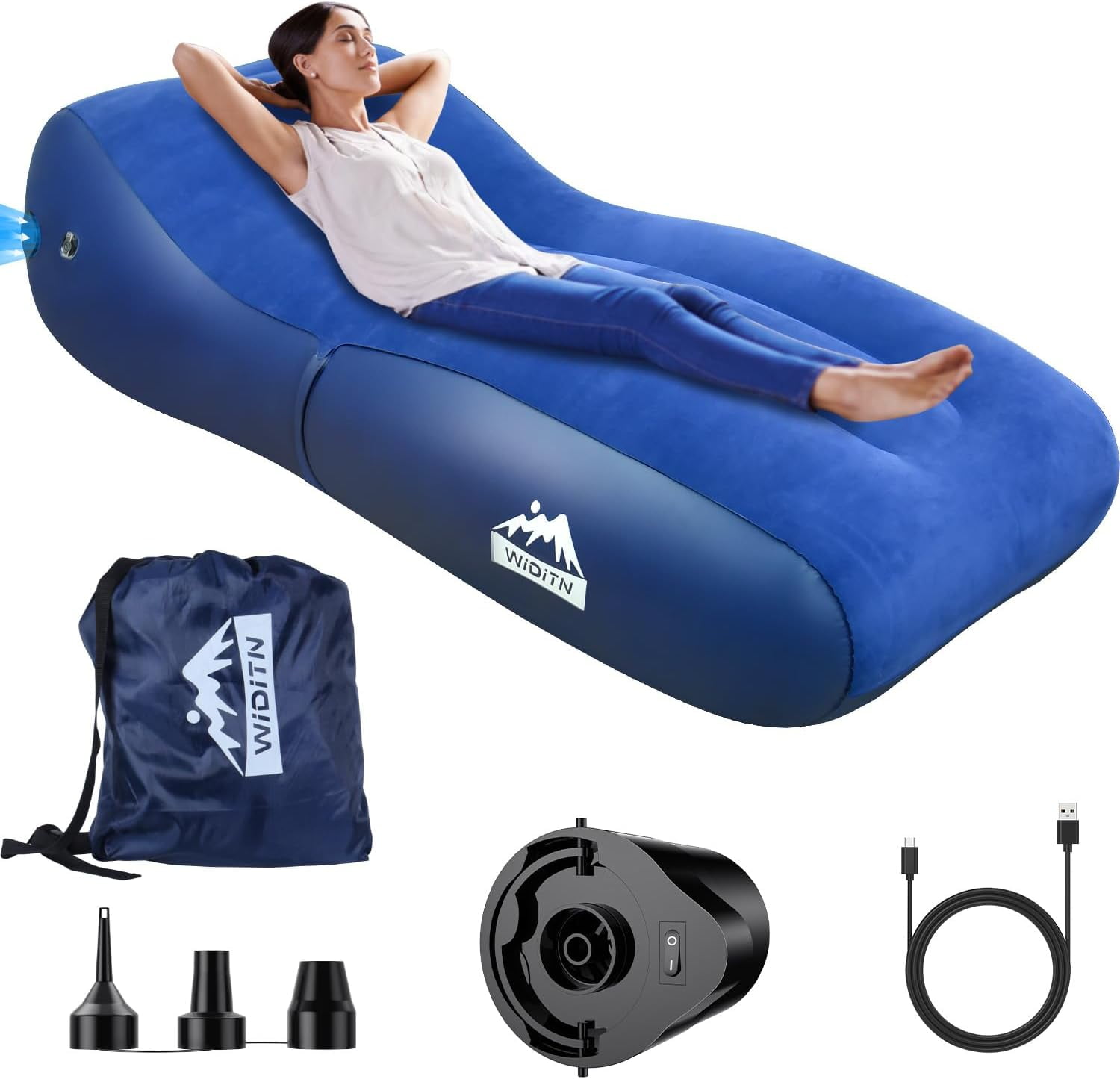 Inflatable Sofa Camping JOJOCY Inflatable Lounger Self-Inflating