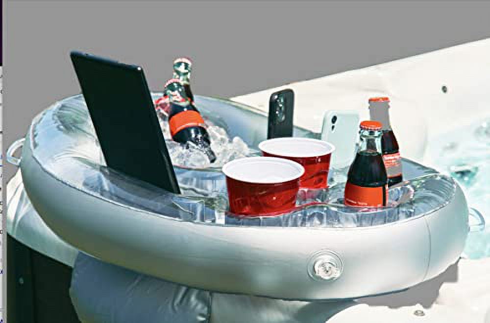 Luxury Inflatable Side Mount Floating Drink Holder, Pool Drink Food