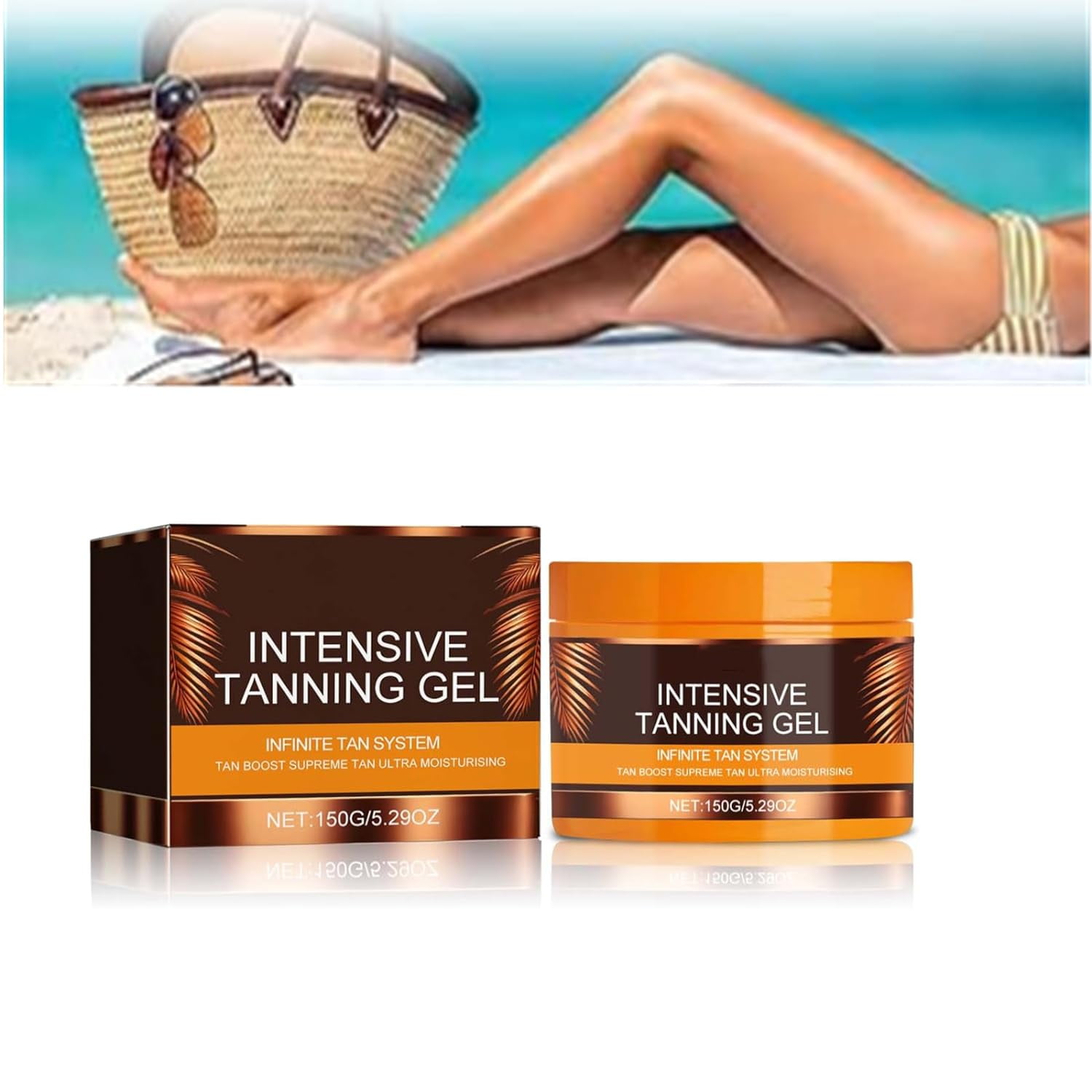 Luxury Intensive Tanning Gel, Natural Tanning Accelerator Lotion