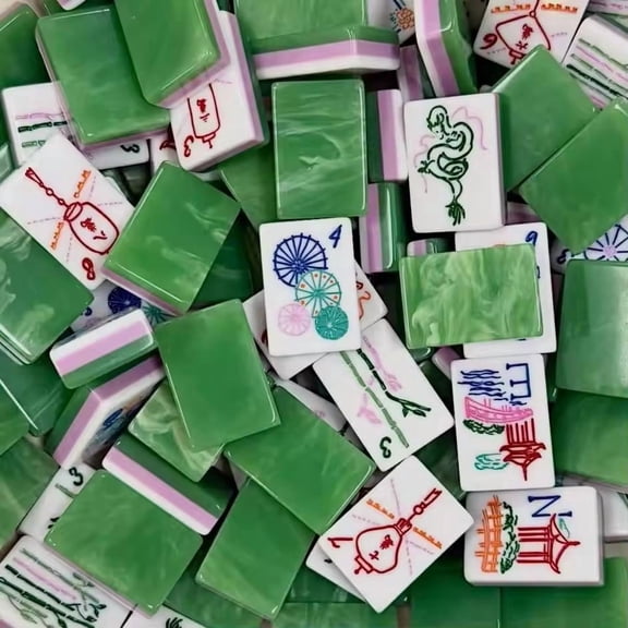Luxury Jade Green American Mahjong Set, 160 Tiles New Complete Game Set