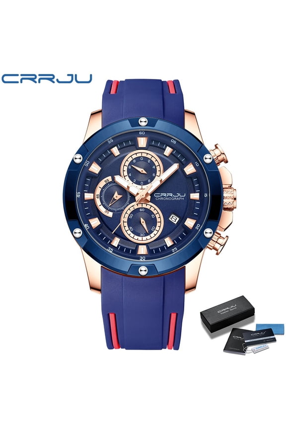 Luxury Japan Brand Quartz Watches Men's Blue Angel World Chronograph WristWat Business Casual Steel leather band watch clock
