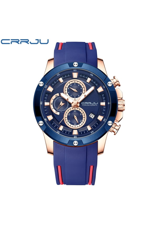 Luxury Japan Brand Quartz Watches Men's Blue Angel World Chronograph WristWat Business Casual Steel leather band watch clock