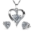 thumbnail image 1 of Luxury Jewelry Set Crystal Heart Necklace & Heart Earrings Dephini, 1 of 7
